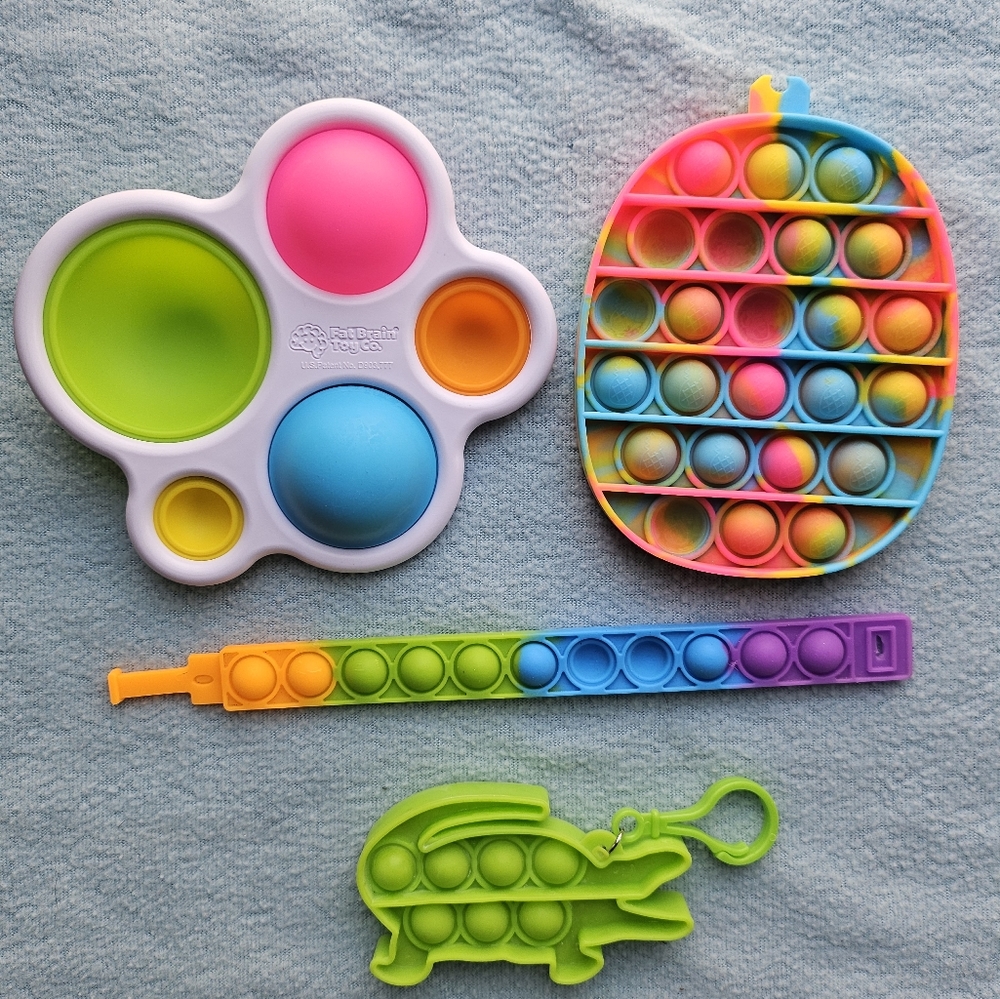 Pop Its, Colorful, Keychain, Bracelet, Alligator, Pineapple, Baby